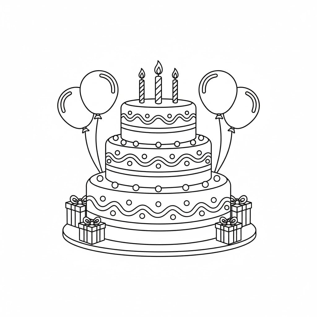 Bánh Sinh Nhật 3 Tầng Xinh Đẹp