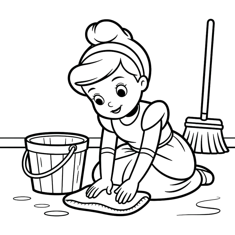 Cinderella Chăm Chỉ Làm Việc