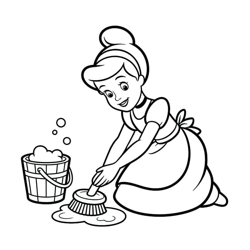 Cinderella Đang Lau Sàn