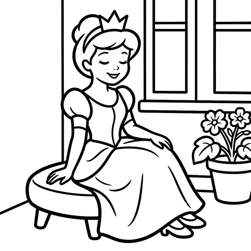 Cinderella Ngồi Bên Cửa Sổ