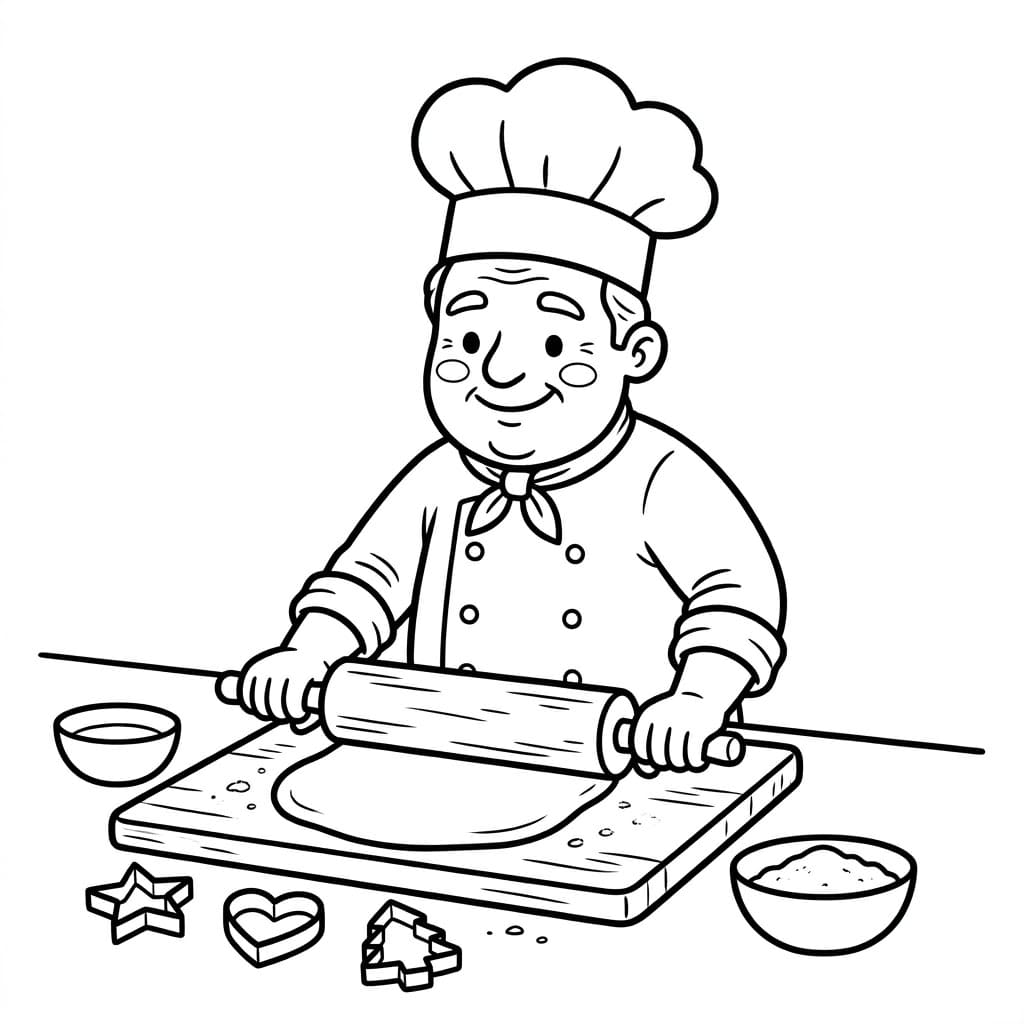 Đầu Bếp Đang Làm Bánh