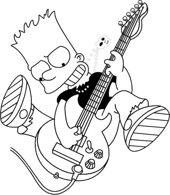 bart simpson đánh đàn