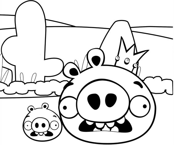 heo nhỏ và vua heo trong angry birds