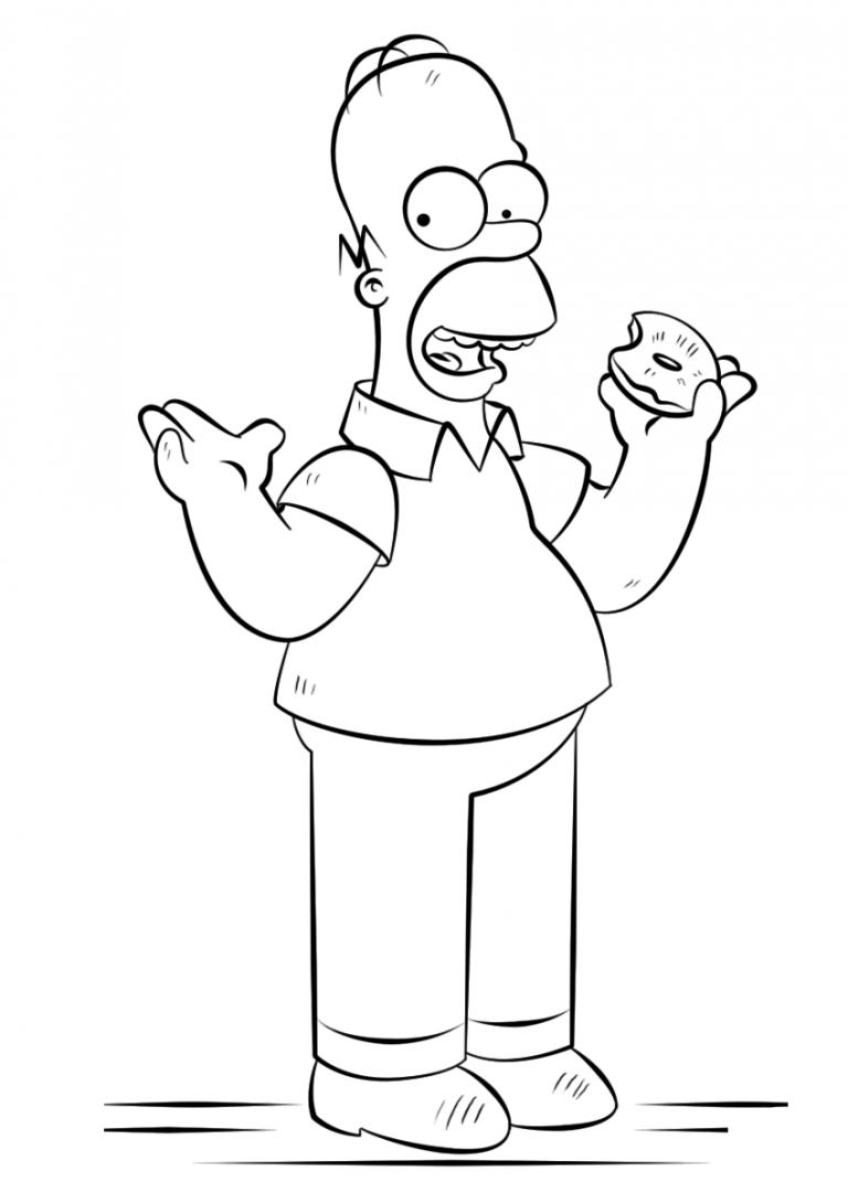 homer simpson với donut