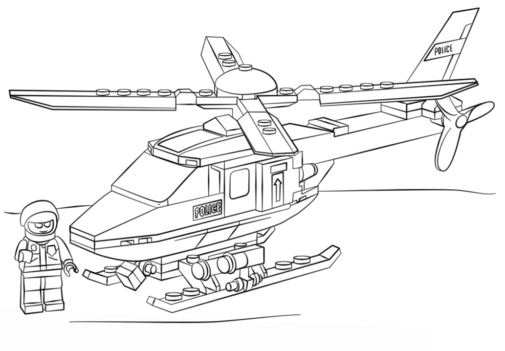 lego trực thăng cảnh sát