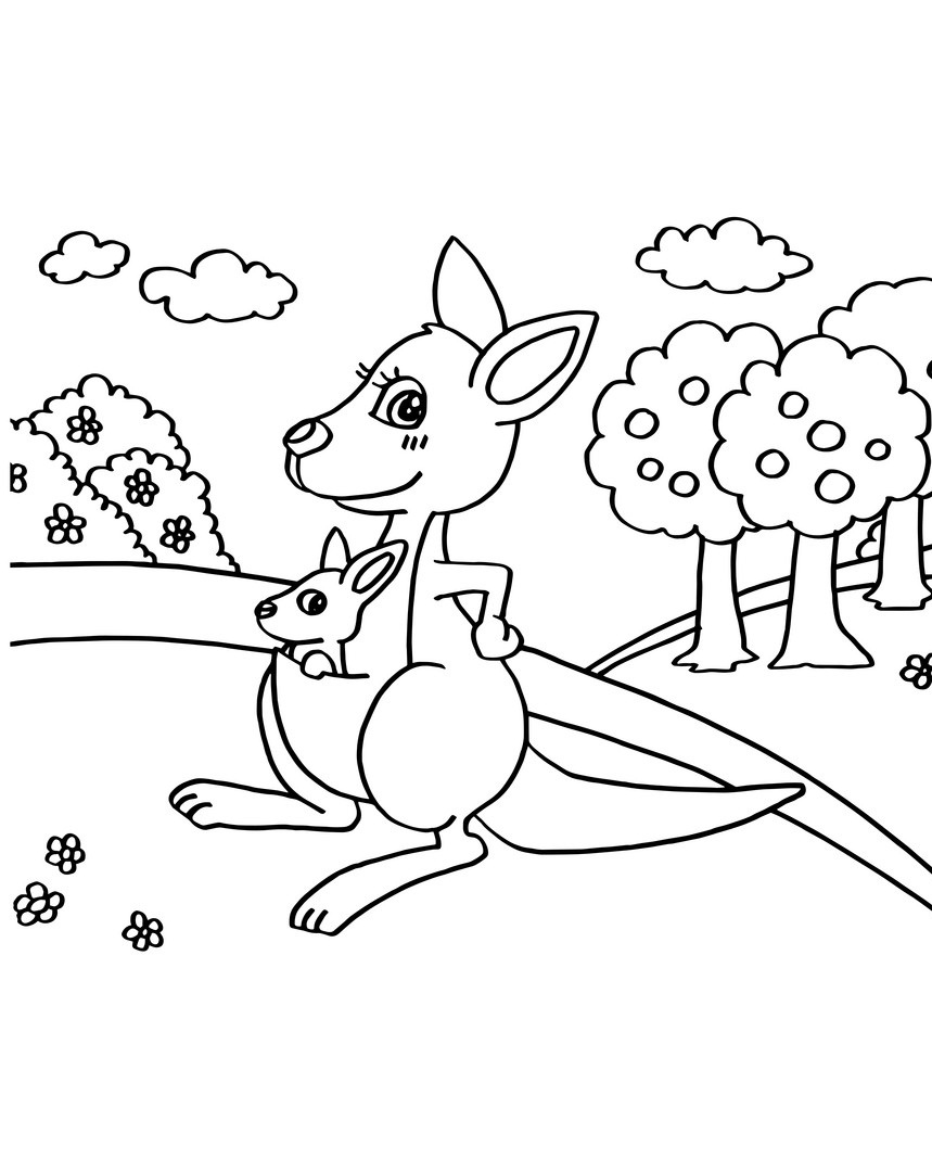 mẹ con chuột túi trên đồng