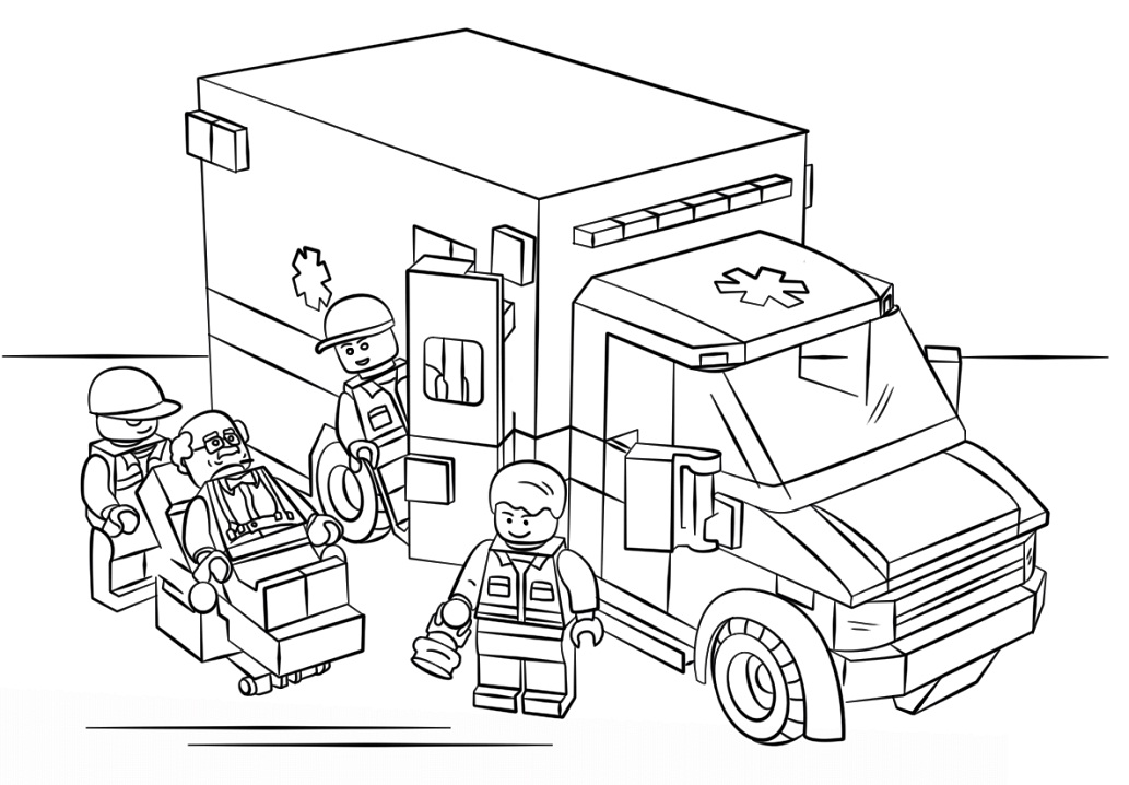 xe cứu thương lego