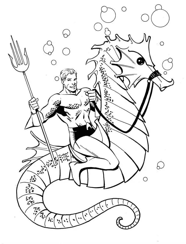 Aquaman Cưỡi Cá Ngựa