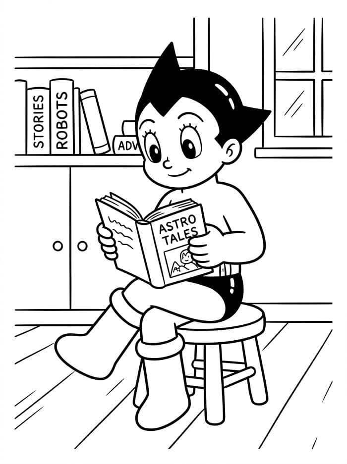 Astro Boy Đọc Sách