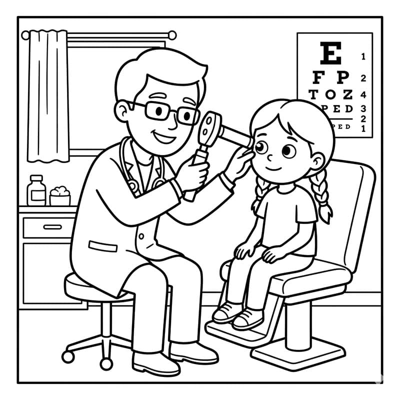 Bác Sĩ Khám Mắt Cho Bé