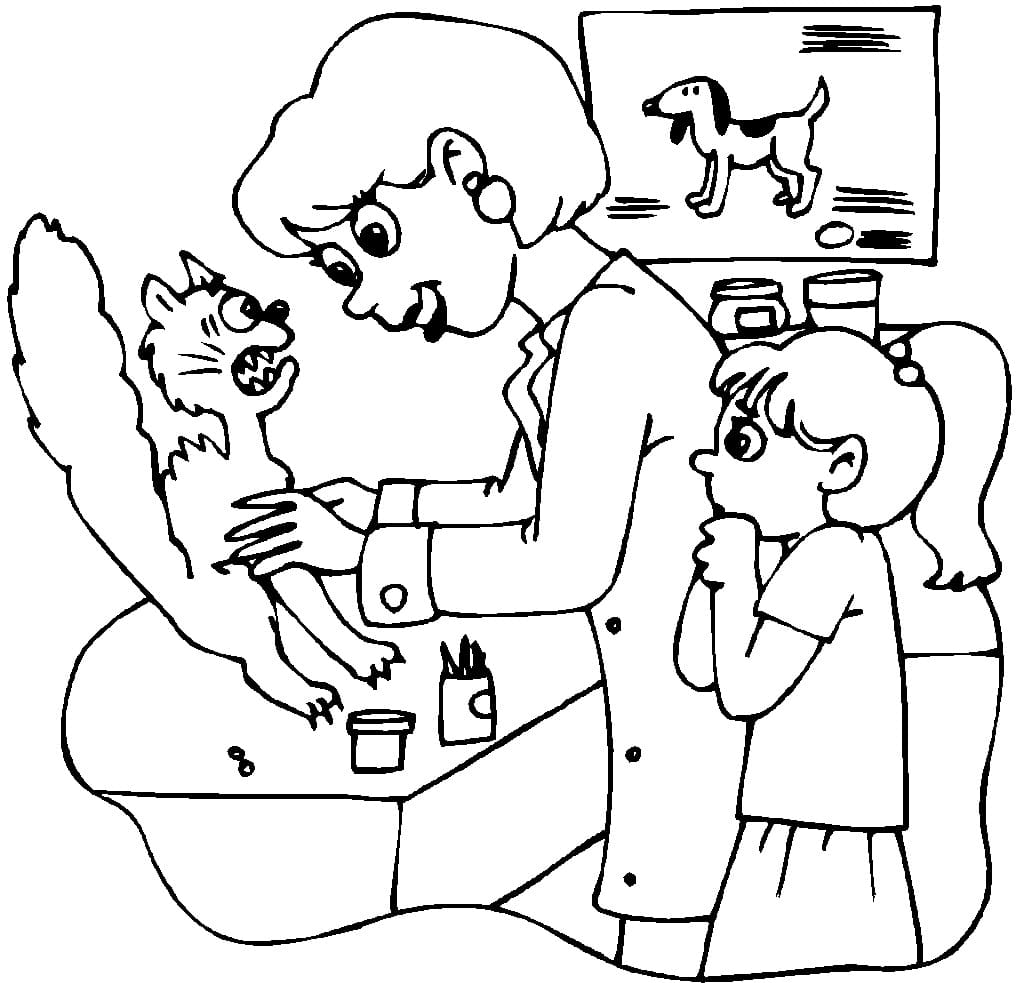 Bác Sĩ Thú Y và Con Mèo Sợ Hãi