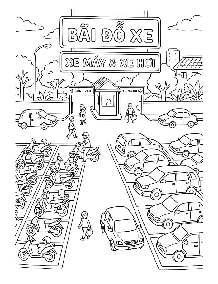 Bãi Đỗ Xe Máy và Xe Hơi