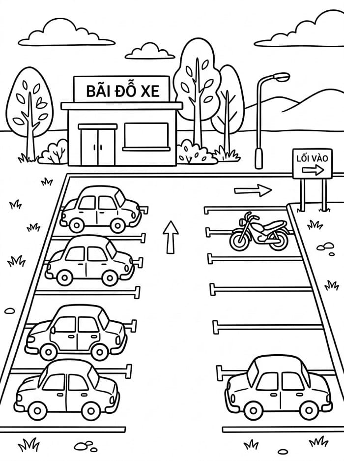 Tô Màu Bãi Đỗ Xe