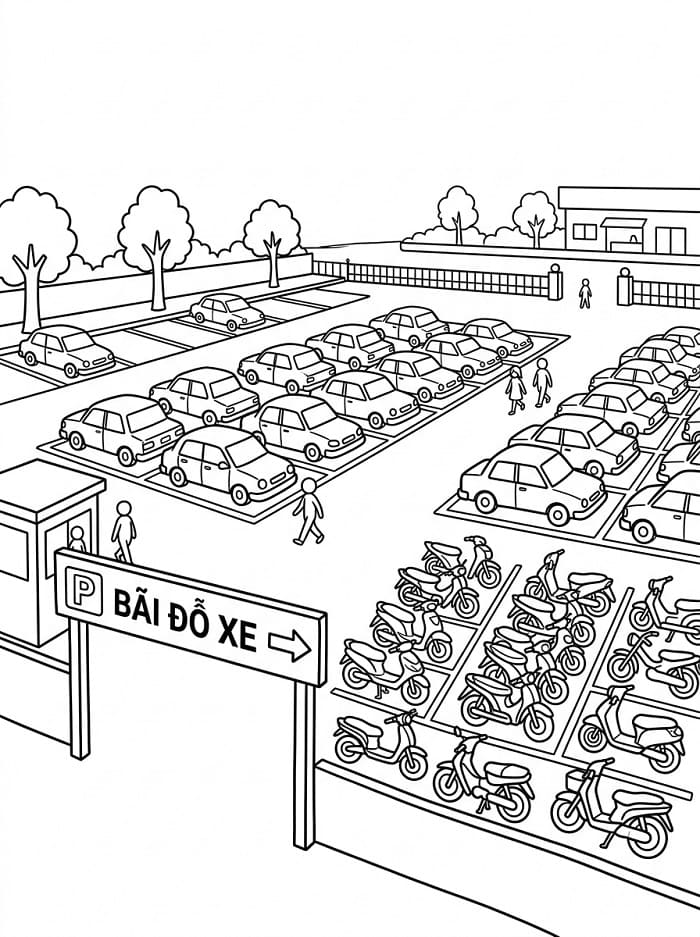 Bãi Đỗ Xe Rộng