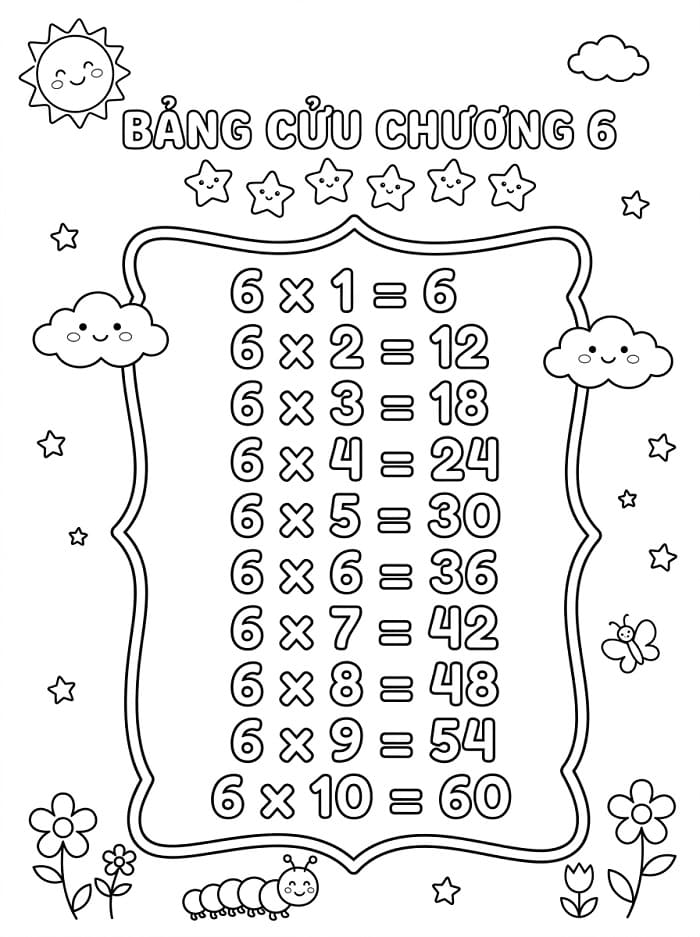 Bảng Cửu Chương 6