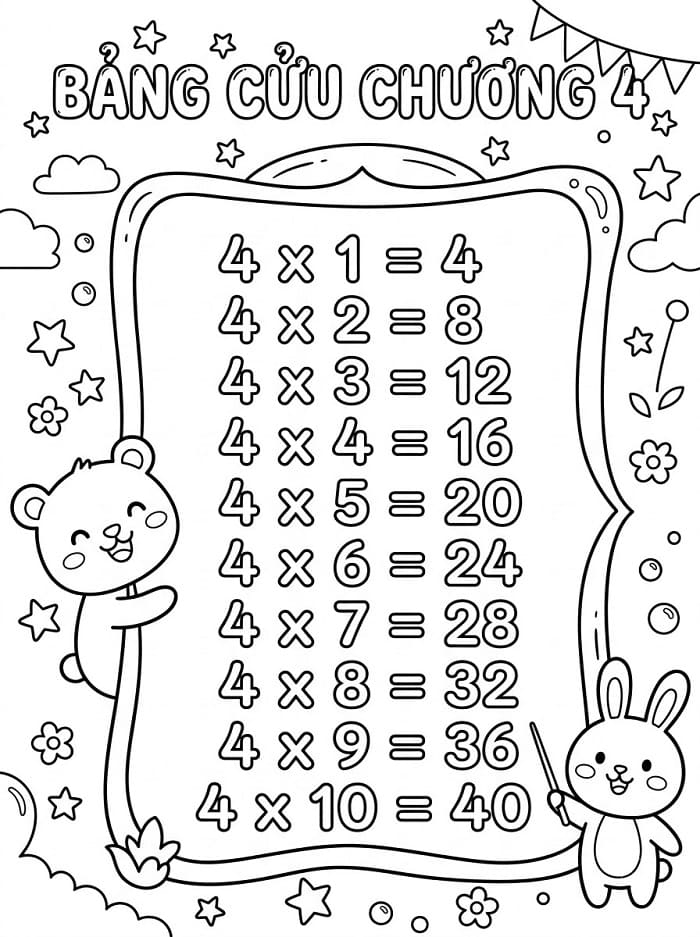 Bảng Cửu Chương Số 4