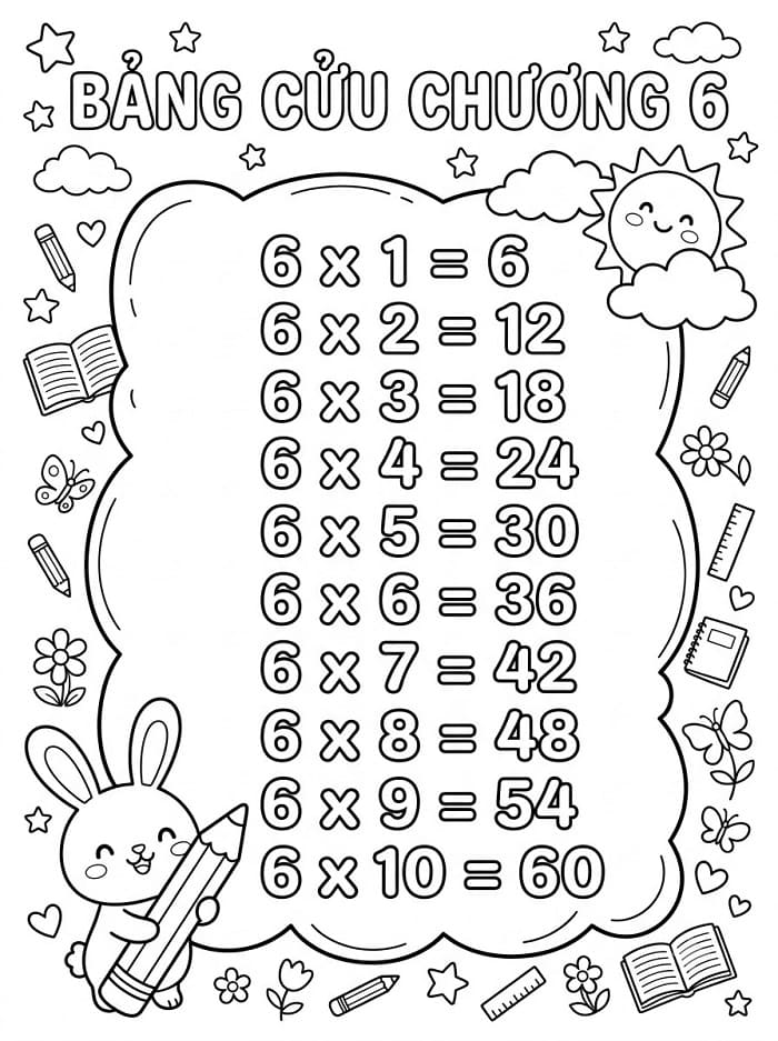 Bảng Cửu Chương Số 6