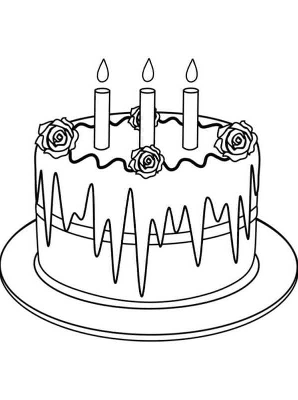 Bánh Sinh Nhật Với 3 Cây Nến
