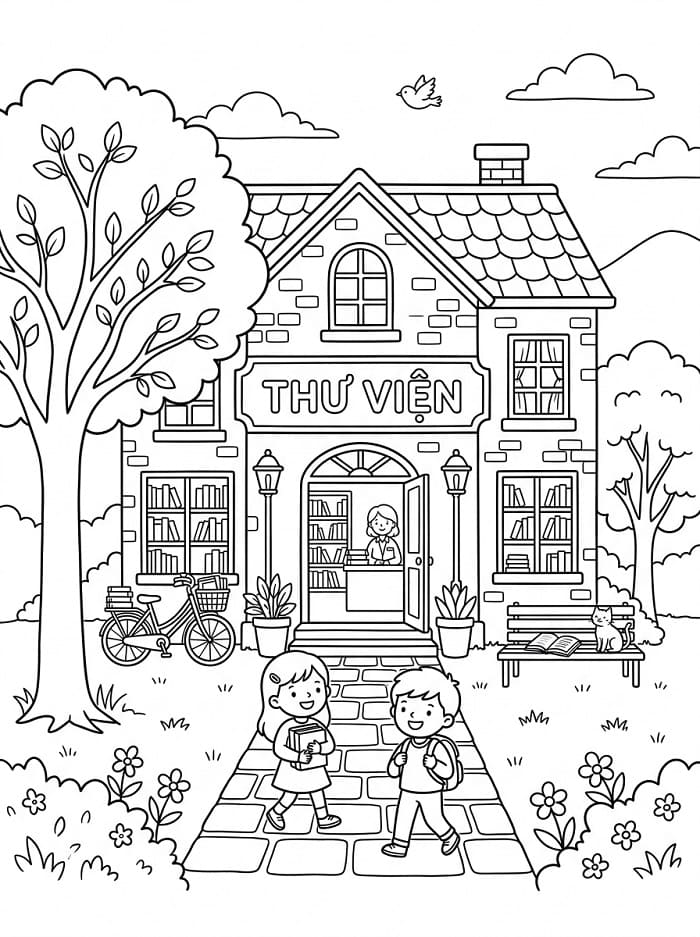 Bé Đi Thư Viện