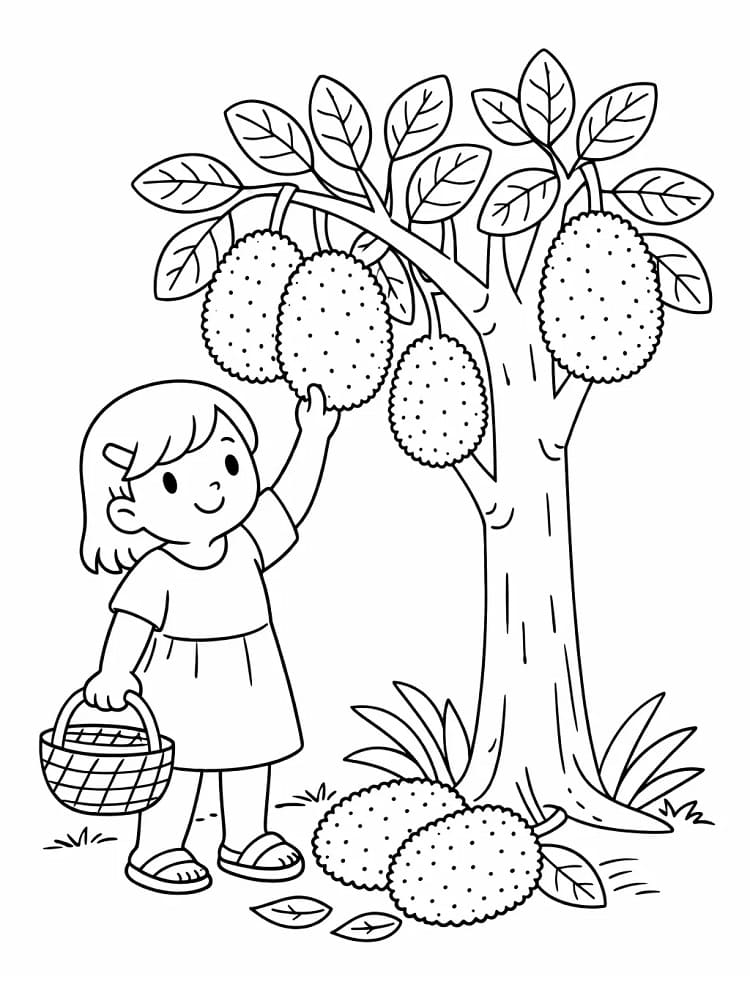 Bé Gái và Cây Mít