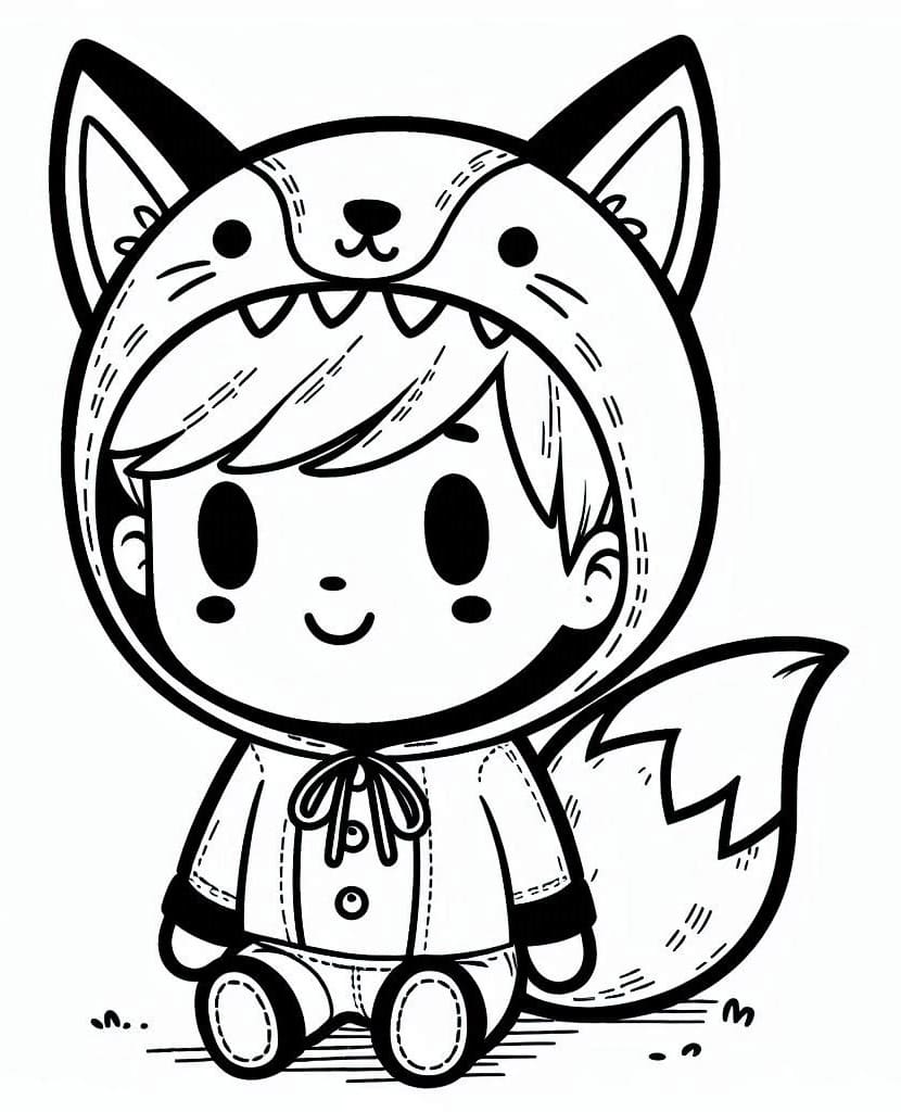 Bé Trai Với Trang Phục Con Cáo