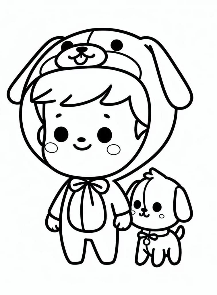 Bé Trai Với Trang Phục Con Chó