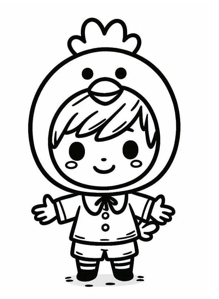 Bé Trai Với Trang Phục Con Gà