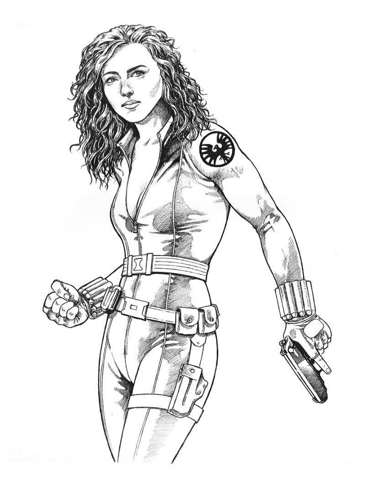 Black Widow Cầm Súng