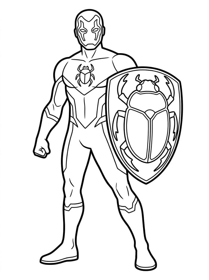 Blue Beetle Cầm Khiên