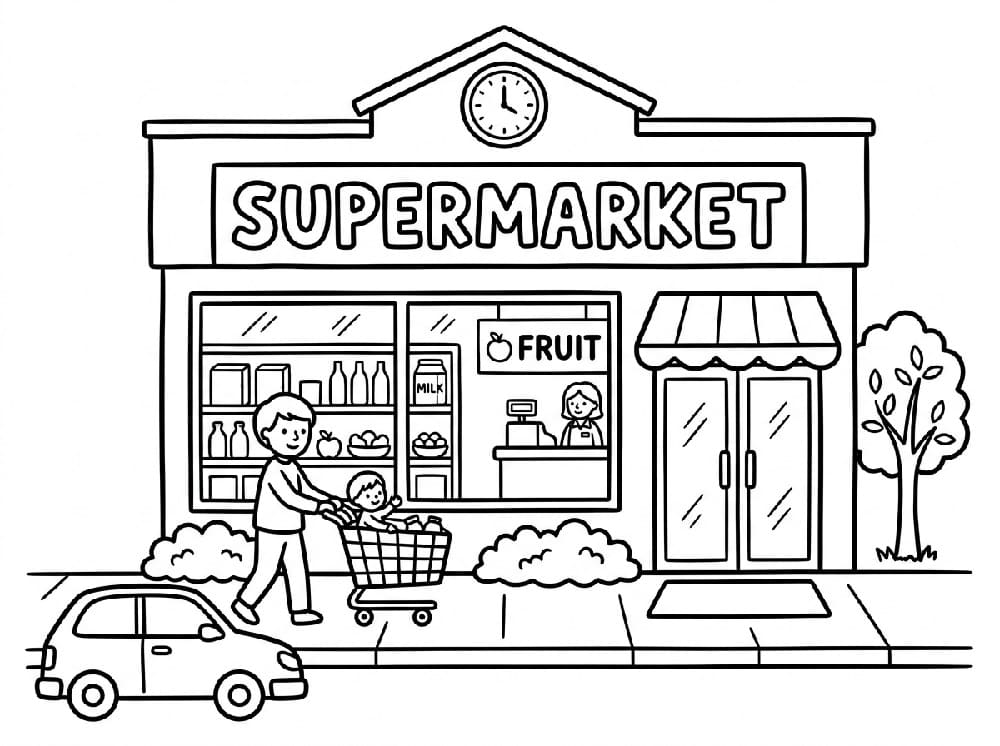 Bố Con Đi Siêu Thị