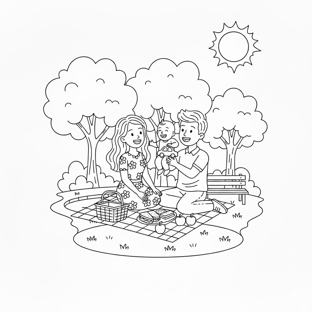 Bố Mẹ Cùng Bé Đi Cắm Trai