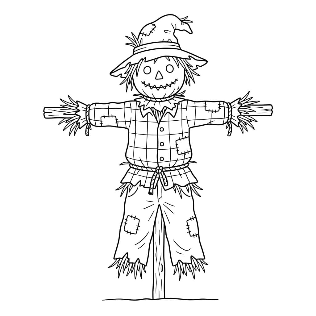 Tranh Tô Màu Bù Nhìn Cười Tươi