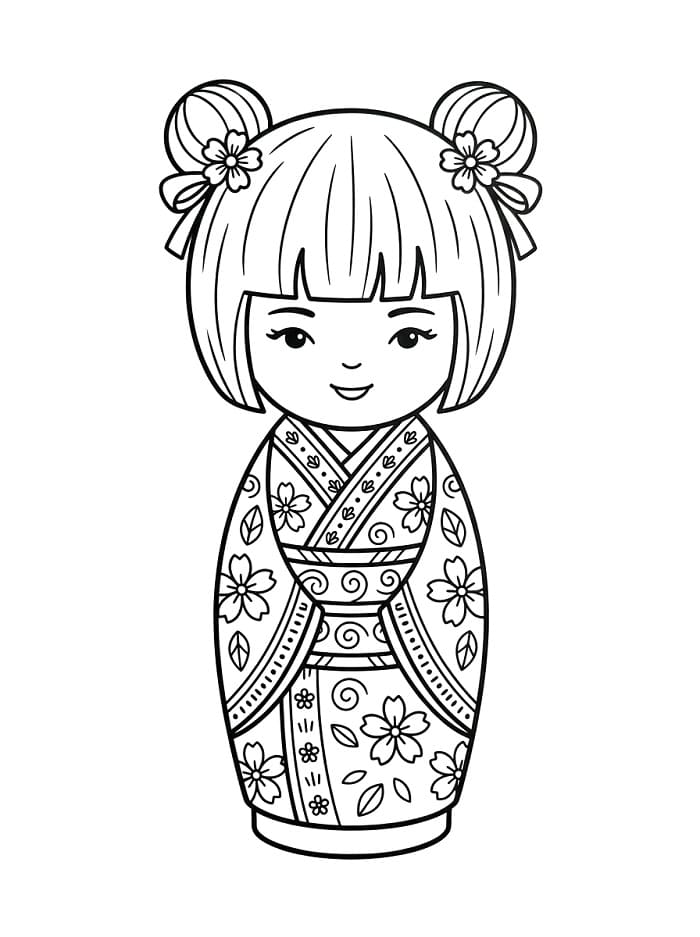 Búp Bê Kokeshi Dễ Thương