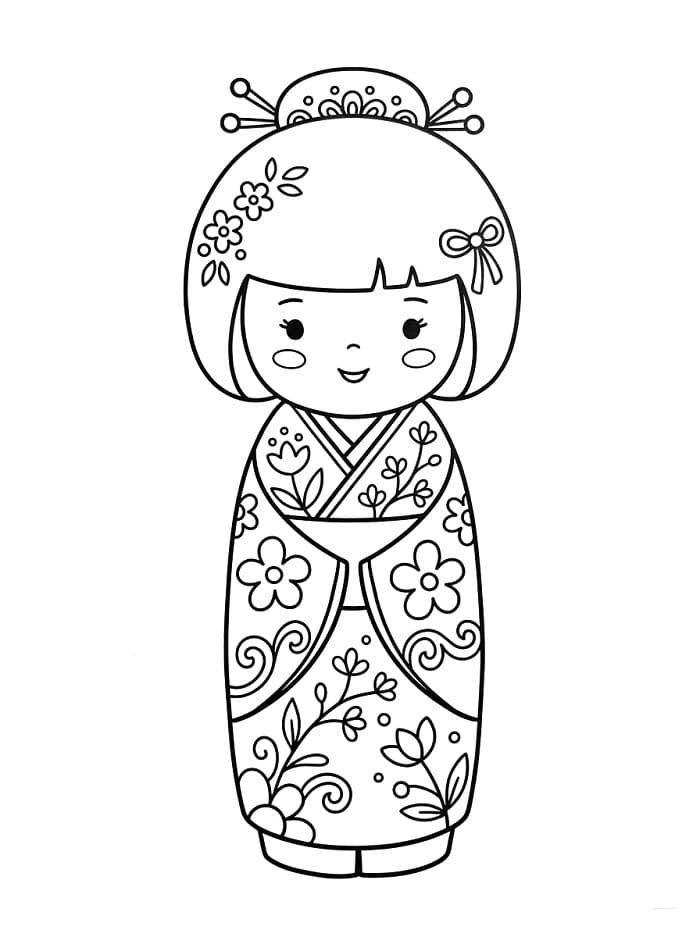 Búp Bê Kokeshi Nhỏ Đẹp