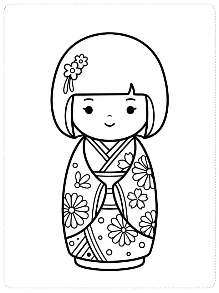 Tô Màu Búp Bê Kokeshi