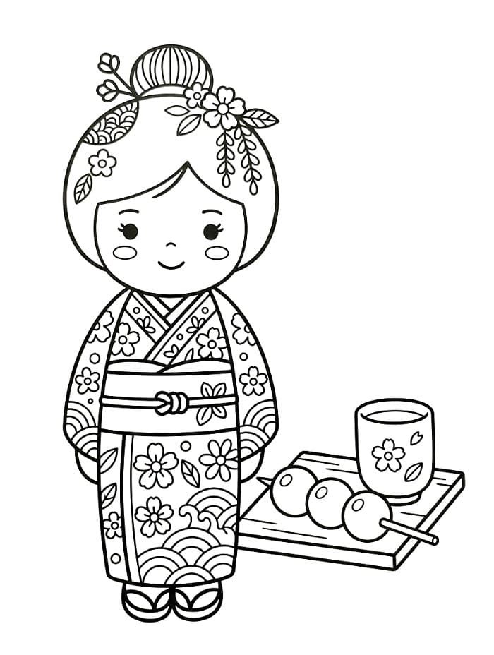 Búp Bê Kokeshi Vui Vẻ