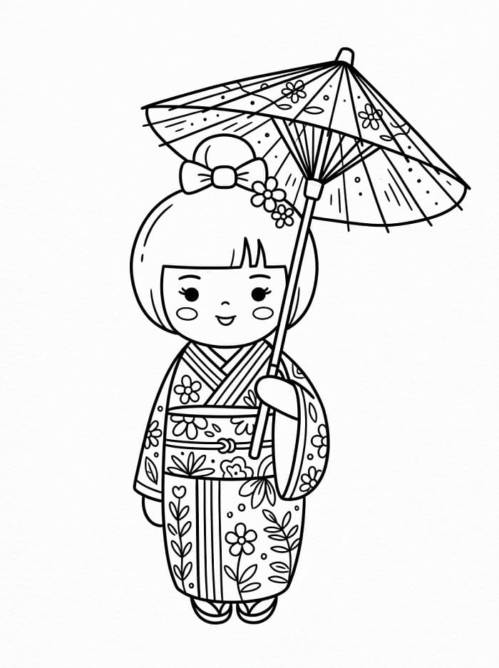 Búp Bê Kokeshi Xinh Đẹp