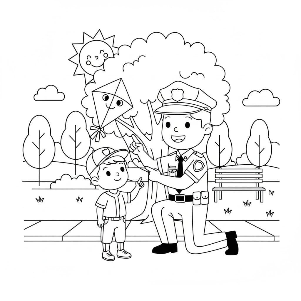 Cảnh Sát Thả Diều Cùng Bé