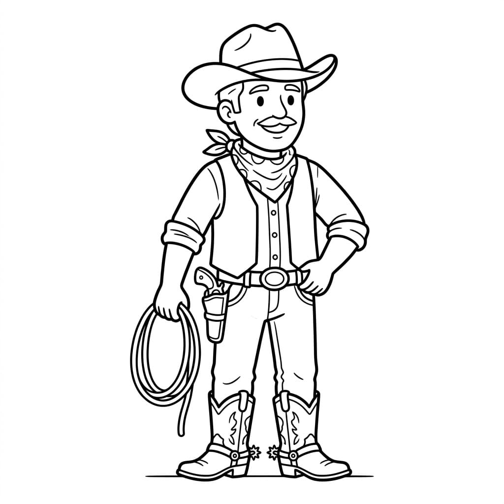 Cao Bồi Cầm Dây Thừng