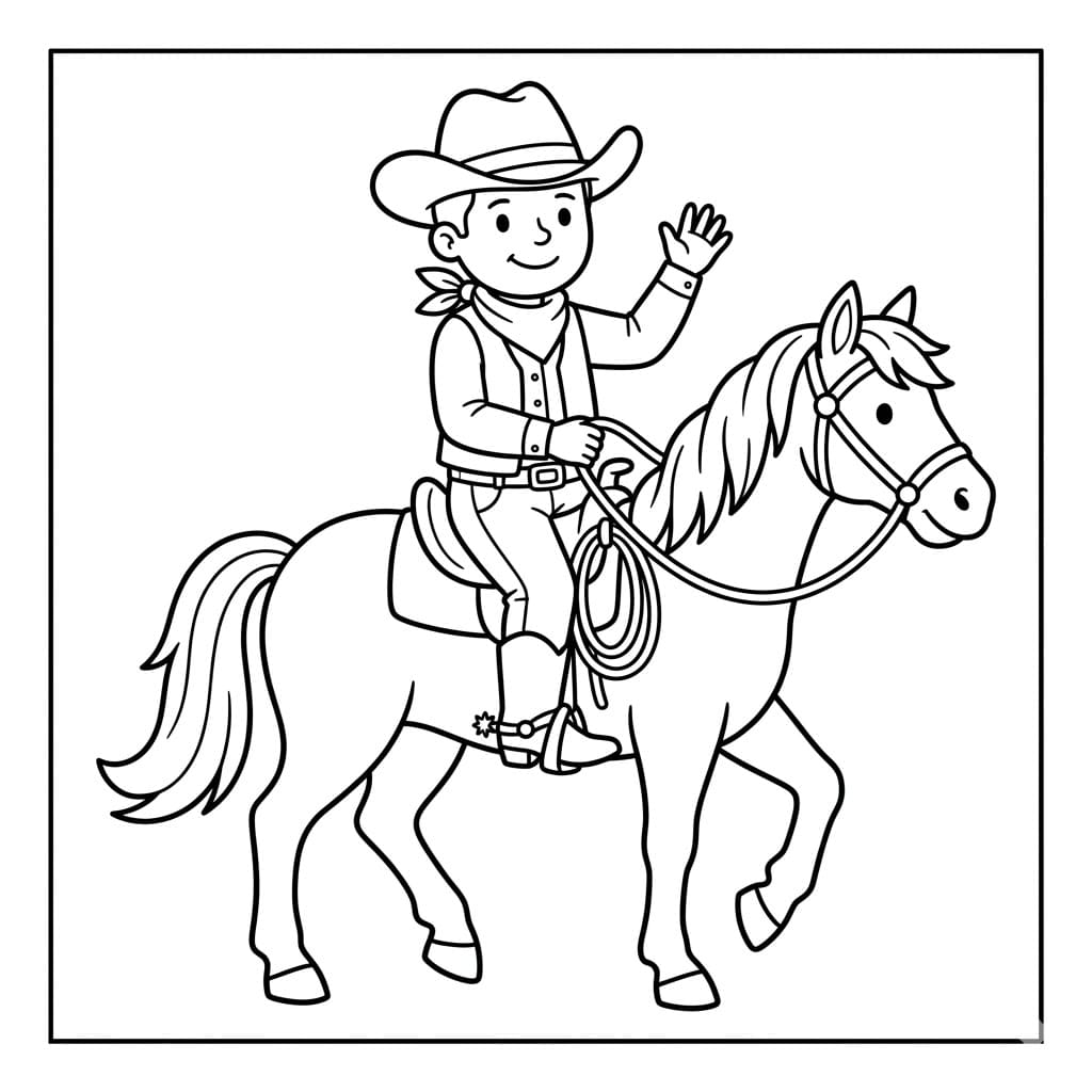 Cao Bồi Cưỡi Ngựa Nhẹ Nhàng