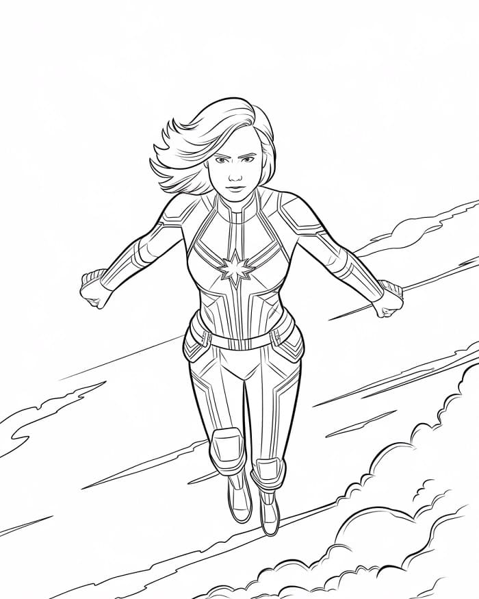 Captain Marvel Đang Bay