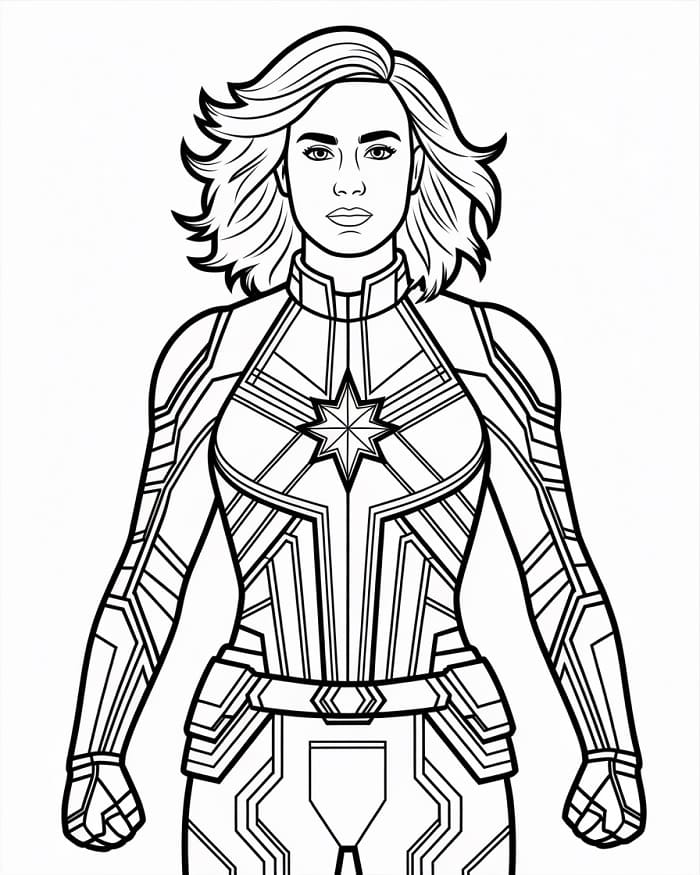 Tô Màu Captain Marvel