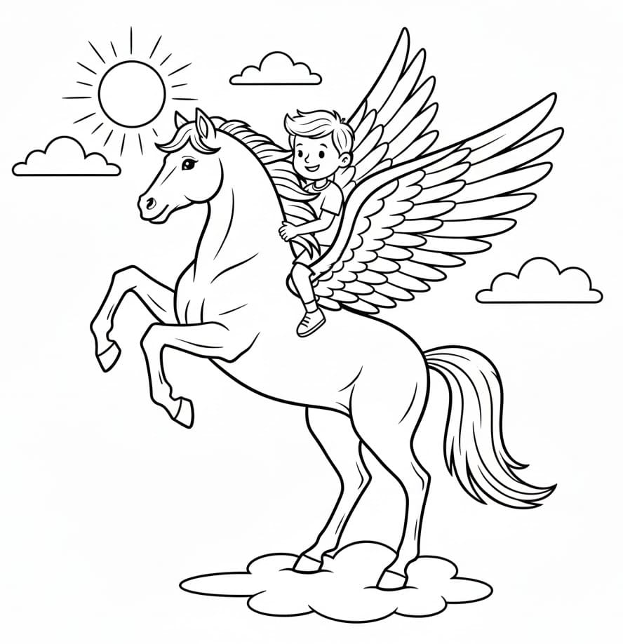 Cậu Bé Cưỡi Ngựa Pegasus