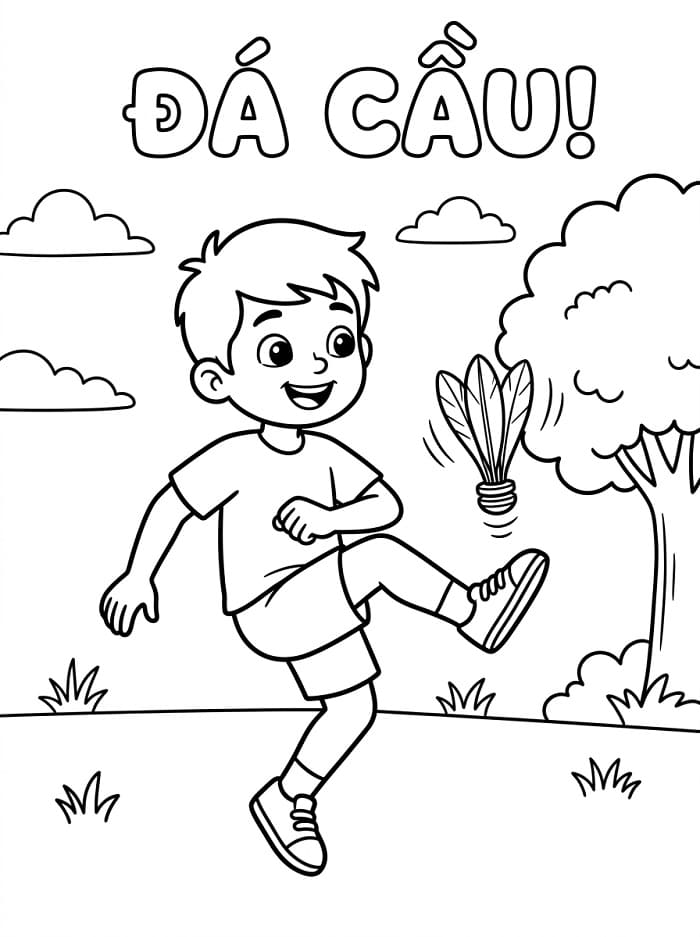 Cậu Bé Đang Đá Cầu