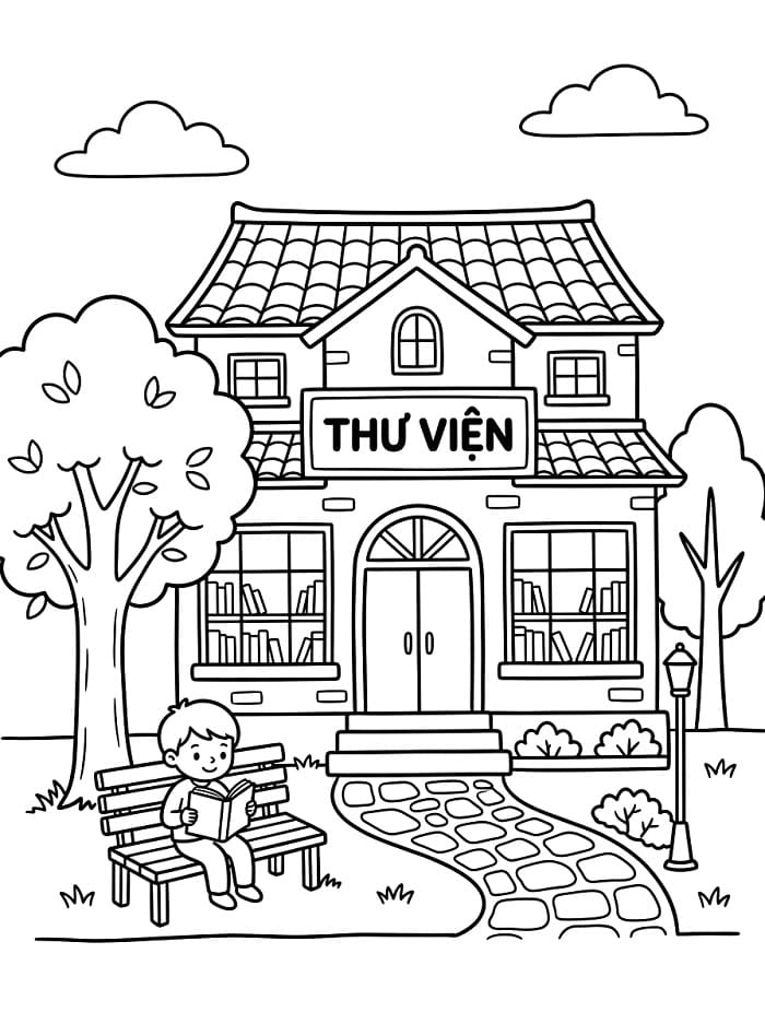 Cậu Bé Đọc Sách Ngoài Thư Viện