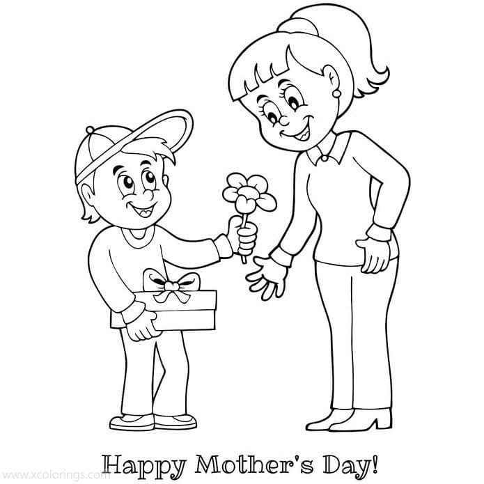 Cậu Bé Tặng Hoa và Quà Cho Mẹ
