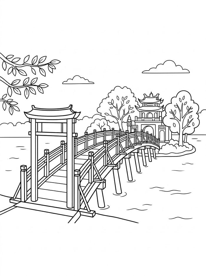 Cầu Thê Húc Rất Đẹp
