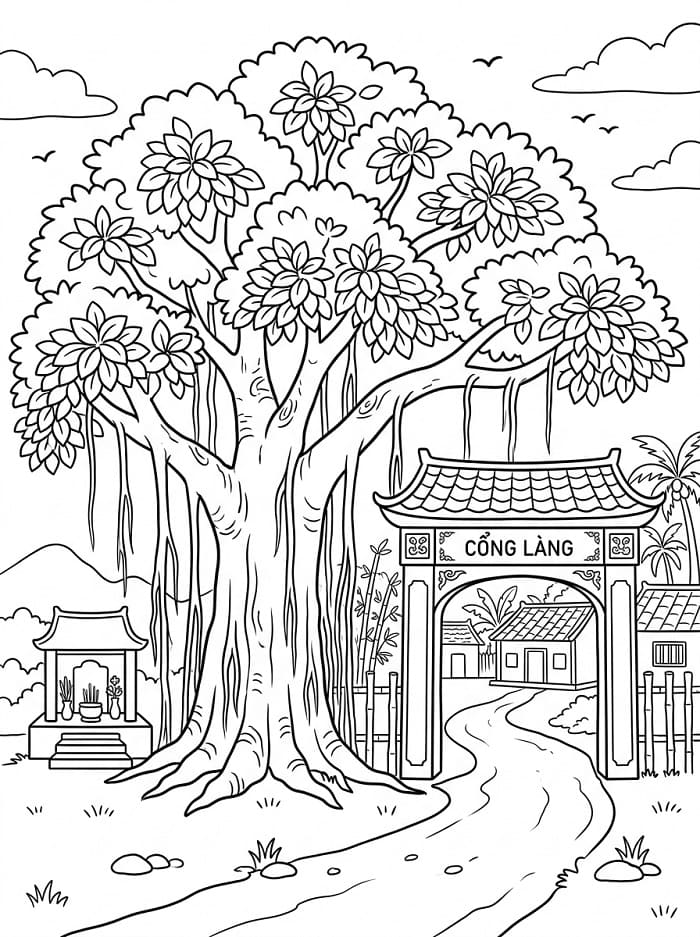 Cây Đa Và Cổng Làng