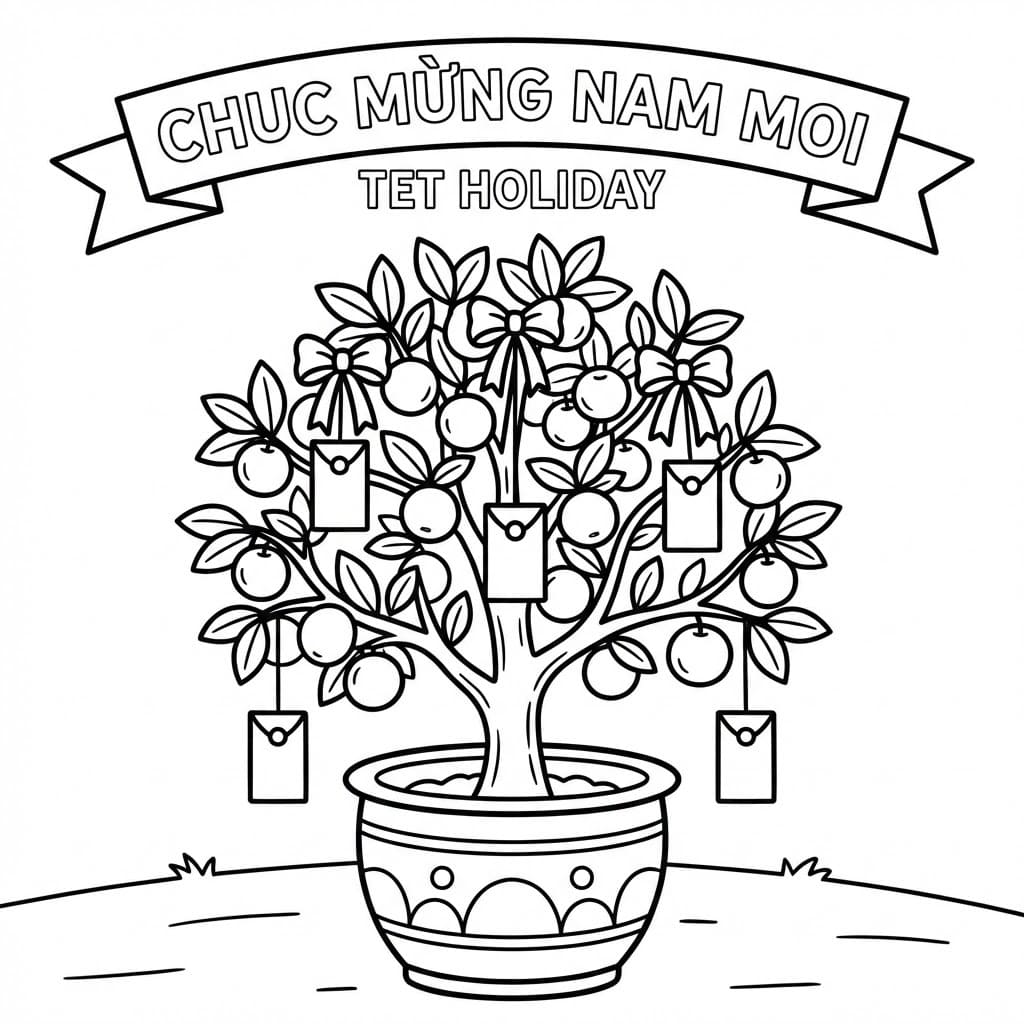 Tô Màu Cây Quất