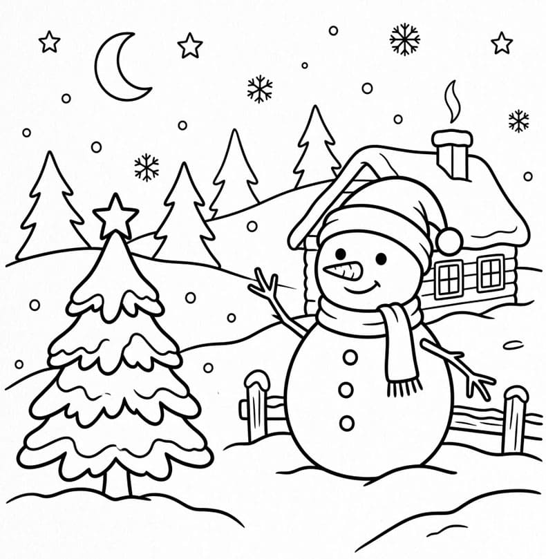 Cây Thông Và Người Tuyết